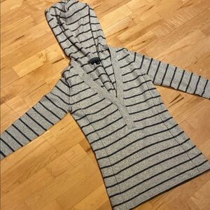 Banana Republic Lamb Wool cashmere Blend Long Sweater Hooded